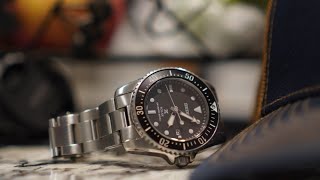 Seiko SNE573 Prospex 38mm Dive Watch Solar [upl. by Lirbij544]