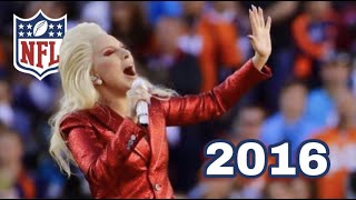 Lady Gaga  National Anthem  Super Bowl 2016 [upl. by Tarrant]