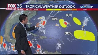 Tropics update 4th tropical disturbance pops up in Atlantic as depression could form next week in G [upl. by Suciram]