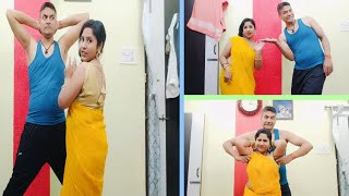 Funny underarms pinching challenge Husband and wife underarm pinching challenge part 4 [upl. by Chapa]