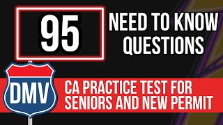 California DMV Practice Test 2024  For Seniors and New Permit 95 Difficult Questions [upl. by Cletis]