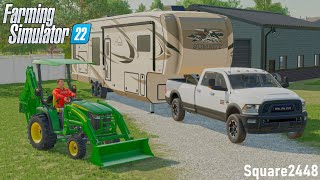 Buying A Camper Trailer amp Helping The Neighbor  FS22 Homeowner [upl. by Rambow]