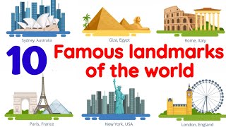 landmarks of the world  Famous landmarks famous landmarks in the world Top 10 landmarks for kids [upl. by Sibel]