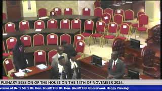 Live Stream of the Plenary Session of the House on the 14th of November 2024 [upl. by Barnaby564]