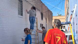 Tiger Trades Academy Sets Up and Starts Painting at The ART Project in La Junta Colorado [upl. by Einor]