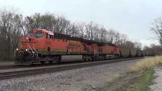 BNSF Coal Train with AC4400CW [upl. by Anoynek]