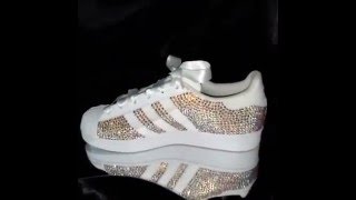 Swarovski Adidas Superstars by ShowShoeMe [upl. by Accemahs]