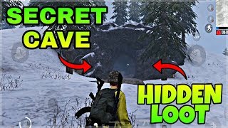 PUBG MOBILE SECRET CAVE LOCATION IN VIKENDI  HIDDEN LOOT SPOT IN SNOW MAP [upl. by Neema526]