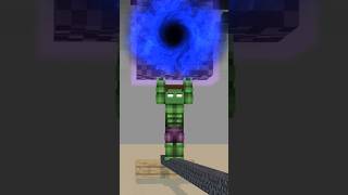 HulkBrine Lifts a Black Hole Bedrock minecraft shorts herobrine [upl. by Aiet]