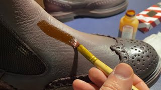 How to Recolor Leather Shoes Chelsea Boots “Santoni” [upl. by Brandyn]