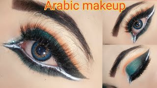 Arabic makeup tutorialdouble winged linereyes makeup for beginners fyp by Rani ch [upl. by Ranjiv]