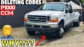 2001 F350 73  SMOG TIME She’s Hurt Deleting P1000 and CCM Codes [upl. by Lalita]