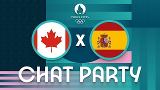 Canada v Spain  Mens Olympic Basketball Tournament Paris 2024  Chat Party ⚡🏀 [upl. by Evania]