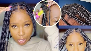 EASILY refresh your old Knotless braids wcrochet method How to [upl. by Yeltrab353]