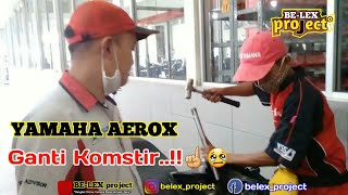 CARA PASANG KOMSTIR DI YAMAHA AEROX 155 DENGAN BAIK DAN BENAR versi mekanik SETANDARAN [upl. by Nagle]