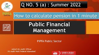 how to calculate pension in 1 minute pfm pipfa online solved paper [upl. by Naeroled536]