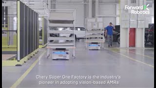 Case Study  Chery Automotive Super One Factory Deploys 100 ForwardX AMRs [upl. by Nelrah58]