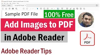 How To Add image To PDF in Adobe Reader For Free  Add Image in PDF  How to Insert image into PDF [upl. by Eislehc]