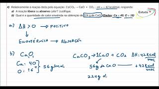 Termoquímica com estequiometria [upl. by Htebilil873]