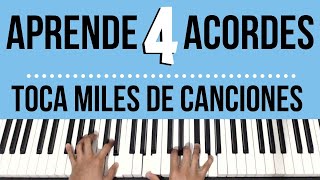 4 Acordes Para Muchas Canciones Cristianas  Piano Tutorial [upl. by Eimam690]