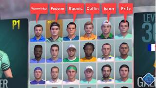 Tennis world tour videogame  29 Confirmed players at the moment [upl. by Essie]