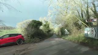 Driving On From Snowshill Through Bury End To Broadway Cotswolds England 29th December 2022 [upl. by Acilgna]