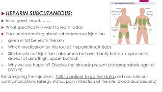 Heparin Sub cutaneous injection TeachingPLAB 2 EXAM [upl. by Nirro]