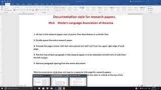 MLA Style Documention Style for Research Papers in English Saima Academy [upl. by Adnilak]