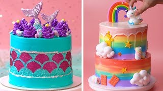 How To Make Cake For Your Coolest Family Members  Yummy Birthday Cake Hacks  So Yummy [upl. by Atiuqal]