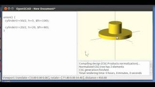 Microtutorial OpenScad 5 Pegando piezas 514 [upl. by Reeba]