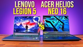 Best MidRange 16quot Gaming Laptop Lenovo Legion 5i vs Acer Helios Neo 16 2024 [upl. by Ylhsa]