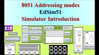 Lecture 10 Addressing Modes and Introduction to EdSim51 Simulator  Recording of online lecture [upl. by Philbrook]