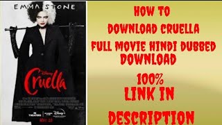 How to download cruella full movie in HindiEnglish dubbed [upl. by Nosnej]