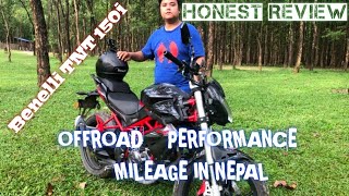 Benelli TNT 150i Honest Ownership Review  Offroad Performance Mileage Top Speed amp Friends Review [upl. by Adnerak]