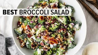 BROCCOLI SALAD  the perfect party salad recipe [upl. by Idnas]