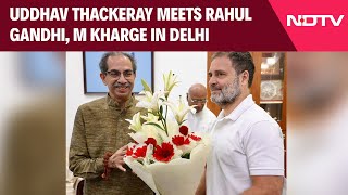 Rahul Gandhi Latest News  Uddhav Thackeray Meets Rahul Gandhi Mallikarjun Kharge In Delhi [upl. by Bultman432]