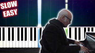 Ludovico Einaudi  Nuvole Bianche  SLOW EASY Piano Tutorial by PlutaX [upl. by Gladi509]