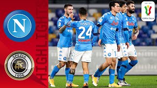 Napoli 42 Spezia  Napoli cruise to semifinals  Coppa Italia 202021 [upl. by Trebbor767]