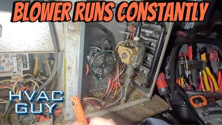 Inoperable Thermostat and Blower Won’t Stop hvacguy hvaclife hvacarmy [upl. by Aniat]