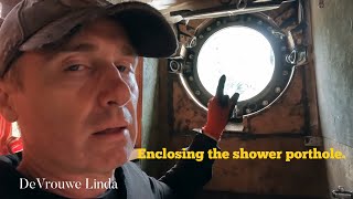 I build the surround for the porthole in the shower room [upl. by Llemhar]