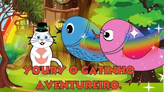 contos historinhas criadas O gatinho youry aventureiro aventurasinfantis desenho historinha [upl. by Fazeli]