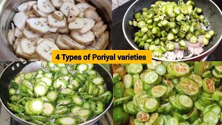 4 Types of Poriyal varieties sidedish for rice ShabnamsCooking [upl. by Arretal]