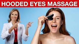 Face Exercise for Hooded Eyes  Gua Sha Face Massage  Dr Janine [upl. by Maro]