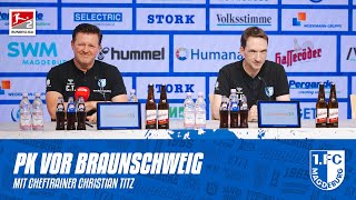 „Der Gegner bringt Intensität und Körperlichkeit mit“  PK vor dem Spiel bei Eintracht Braunschweig [upl. by Gaul]