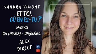 Entrevue de Sandra Vimont par Alex  Et toi où en estu [upl. by Thamora]