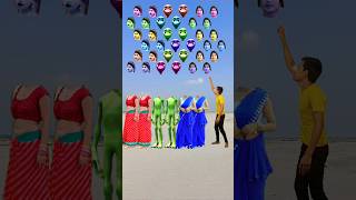 moye moye tranding song and blue Sadi women amp red sadi women and young alien head matching new game [upl. by Niel]