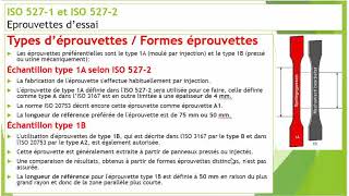 ASTM D638 ou ISO 527 Détermination des propriétés en traction ISO5271 et 2 ISO5273 ISO5274 et 5 [upl. by Ainivad]