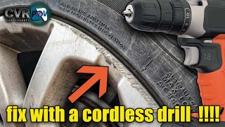 How to remove curb rash on any wheel rim with a cordless drill [upl. by Ahab]