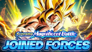 HOW TO BEAT THE JOINED FORCES MISSION FOR SUPREME MAGNIFICENT BATTLE SSJ GOKU Dokkan Battle [upl. by Yaakov177]