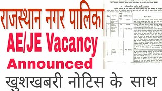 Rajasthan Nagar Palika Vacancy 2020 [upl. by Hctub]